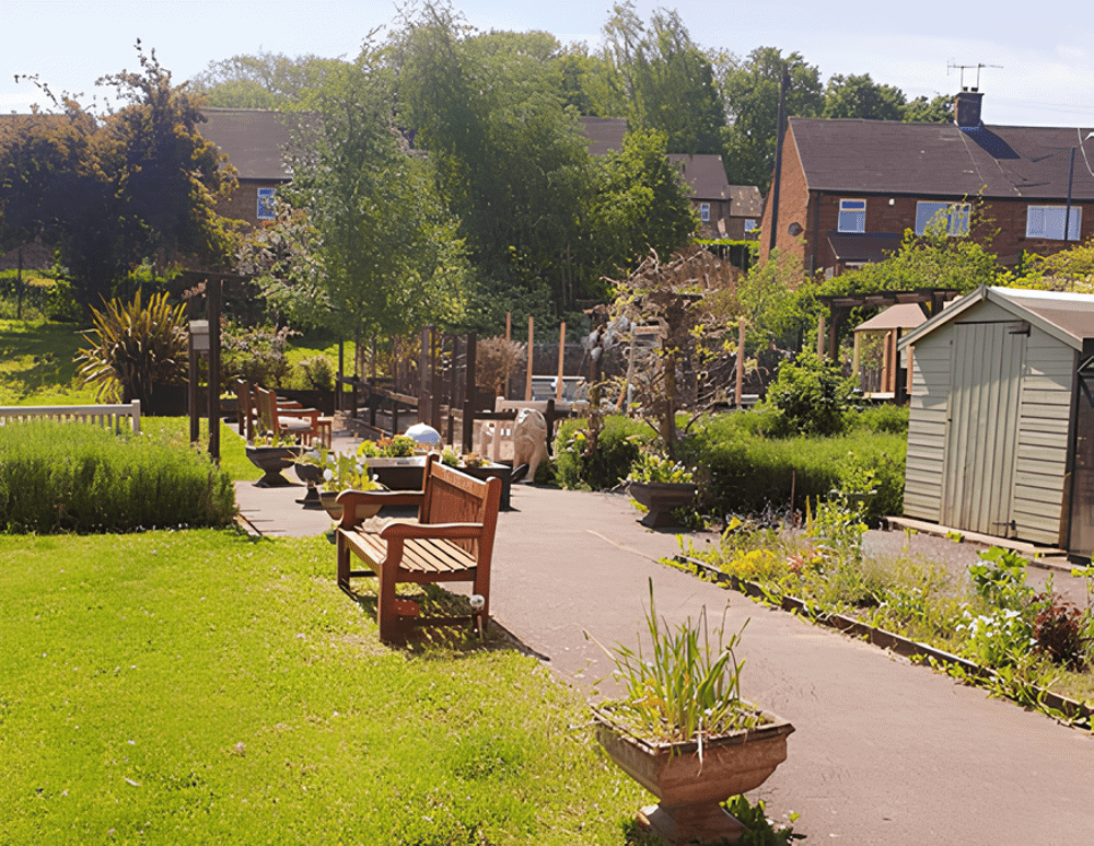 Back gardens at Cherry Tree